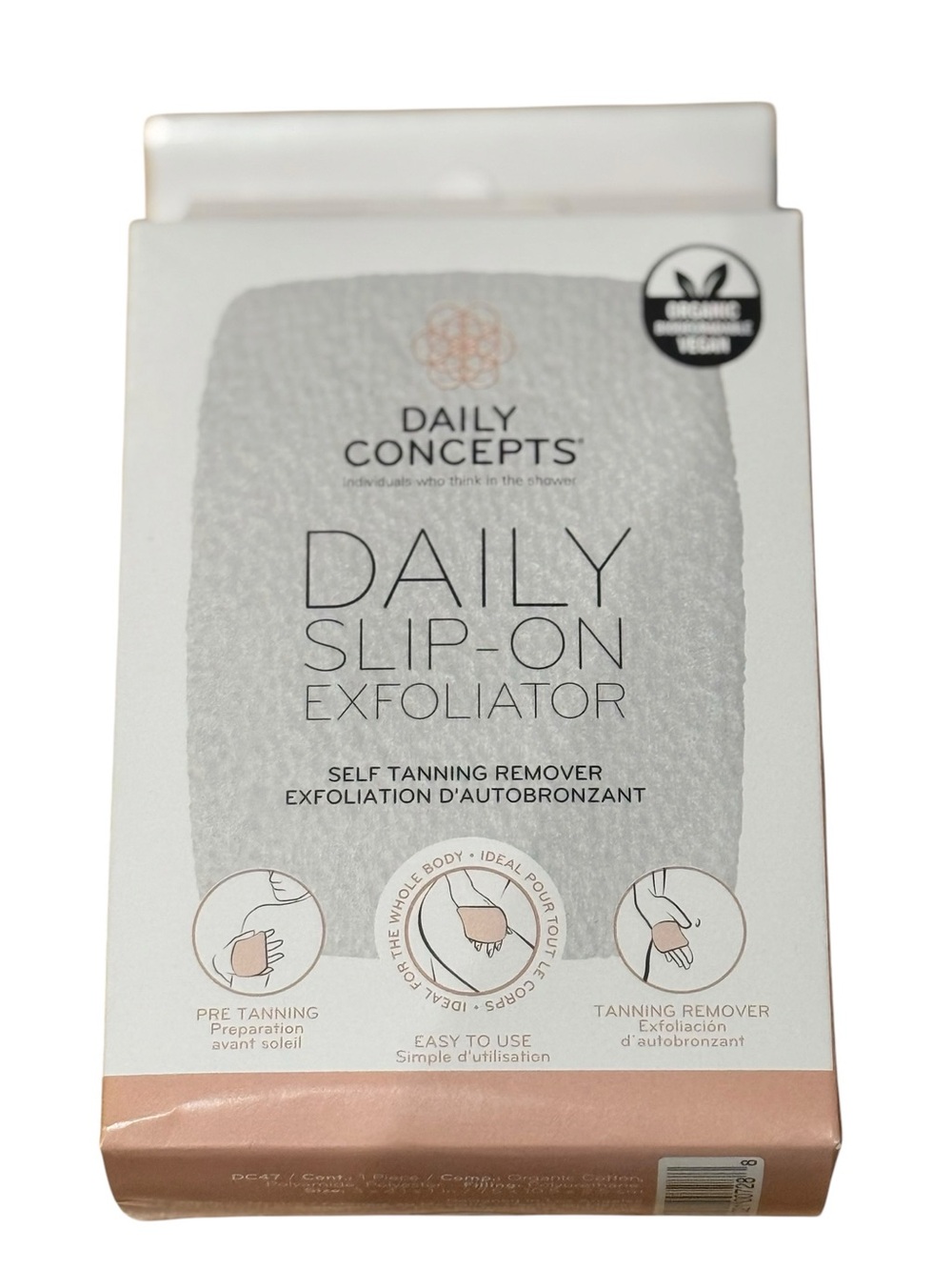 NWT - Daily Concepts White Slip-On Exfoliator Self-Tanning Remover